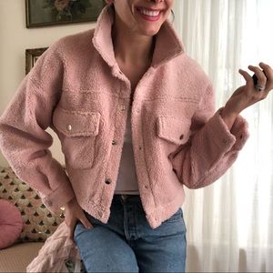 Pink teddy jacket